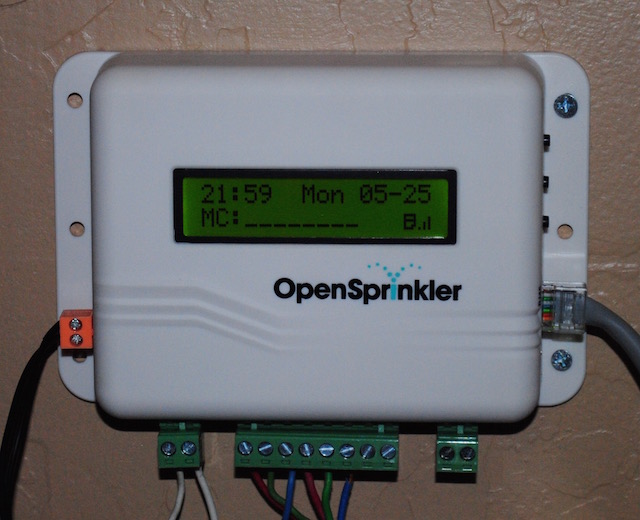 Photo of OpenSprinkler controller