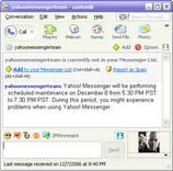 Yahoo! Messenger Outage Notice