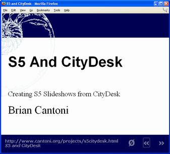 CityDesk Slideshow Screenshot